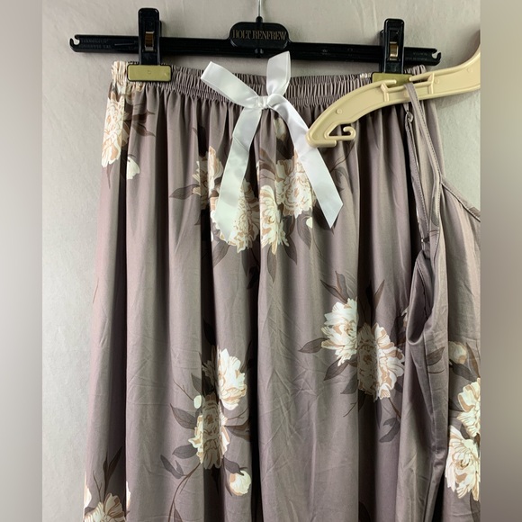 Floral Tank Top Lettuce Trim PJ Set - Picture 9 of 10